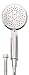 Produktbild aquaSu® Brause-Set Armi Handbrause mit Duschschlauch | mit 5 Strahlarten | Wasserspar-Funktion | Strahlartenwechsel per Dreh | 11 cm Sprayplatte | 150 cm Brauseschlauch | Antikalk-Noppen | 72319 0