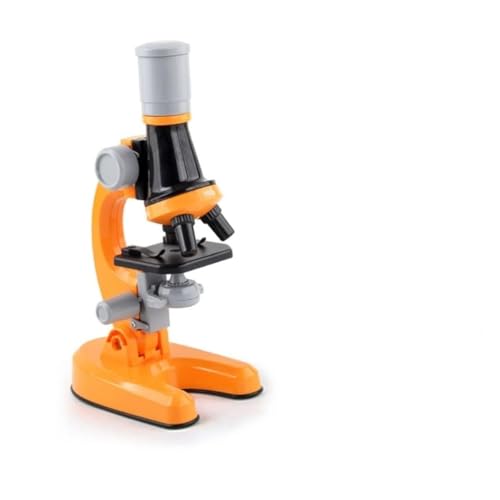 顕微鏡装置 子供の生物学的顕微鏡キットラボ LED 100X-400X-1200X科学教育玩具(O)