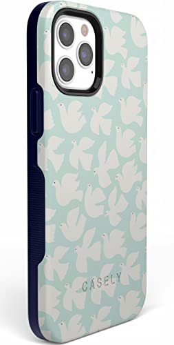 Casely Iphone 12 Pro Max Case | Love Birds | White Doves Case | Compatible With Magsafe #TOP1