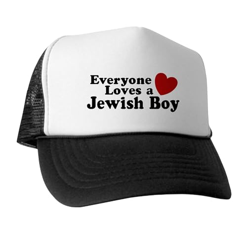 CafePress Everyone Loves A Jewish Boy Snapback Trucker Hat Black/White