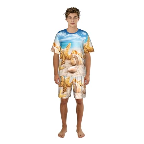 Pyjama short homme manches courtes pour nuits fraîches d'été