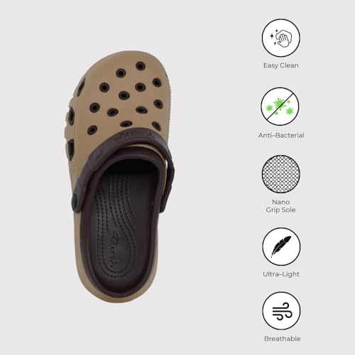 Image of Classic Men's and Women's Clogs, Black and Grey, Ultra-Light, Breathable, Anti-Skid, Quick-Dry Slip-On Water Sandals for Summer, Travel, and Casual Wear