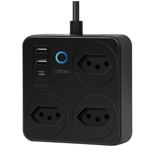 Filtro de Linha Inteligente Wifi Com 3 Tomadas, 2 USB, 1 USB-C - ...