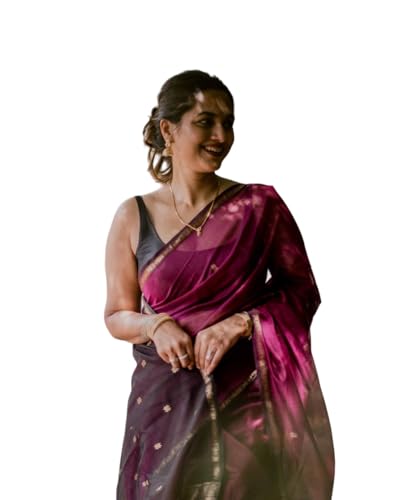 Image of Women's Banarasi Style Pure Kanjivaram Silk Jacquard Kanchipuram Pattu Saree With Un-Stiched Blouse (Maroon)