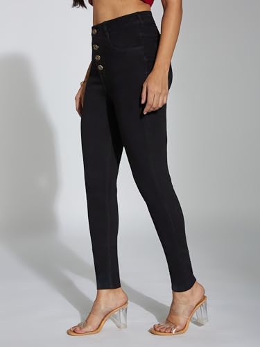 Image of Miss Chase Women's Skinny High Rise Cropped Stretchable Denim Jeans
