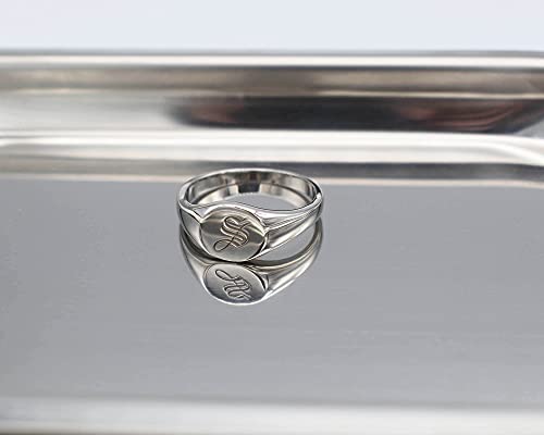 Personalized Sterling Silver 925 Old English Initial Ring Custom Letter Rings2