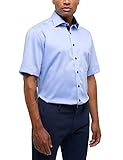 eterna Comfort Fit Hemd Halbarm mit Brusttasche Oxford blau Größe 45