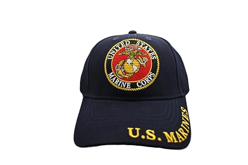 Image of MWS U.S Marine USMC Semper Fi Always a Marine Traditions Since 1775 Logo Eagle Embroidered Cap Hat