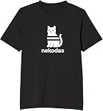 [オリメイク] nekodas ネコダス パロディ tシャツ おもしろ 面白tシャツ 文字 ブラック XLサイズ