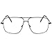 Dollger Classic Glasses Clear Lens Non Prescription Metal Frame Eyewear Men Women Black