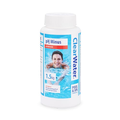 Clearwater pH Minus Decreaser 1.5 kg Granules for Spa Hot Tub & Swimming Pool Water Treatment Lowers pH & Improves Water Balance
