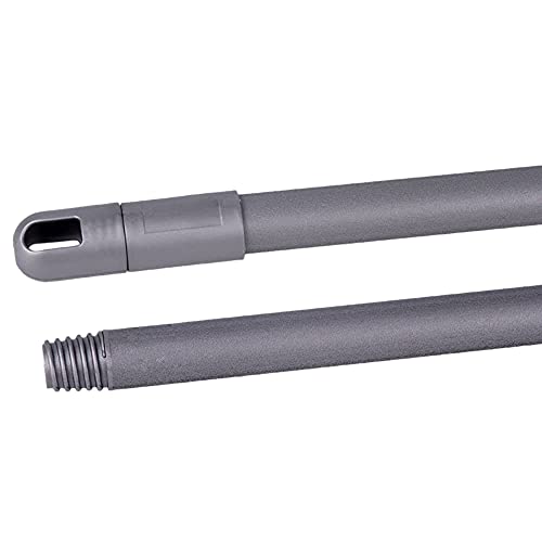 La Briantina Professioneller Stiel Frosted für Besen, aus kunststoffbeschichtetem Metall, rutschfest, Länge 130 cm, Universalgewinde, Farbe Grau