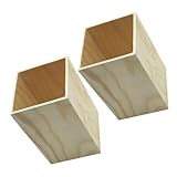 STOBAZA 2 piezas Portalápices de Madera Maciza Organizador Escritorio Multifuncional para Oficina y Hogar con Gran Capacidad y Base Estable para Utensilios y Papelería
