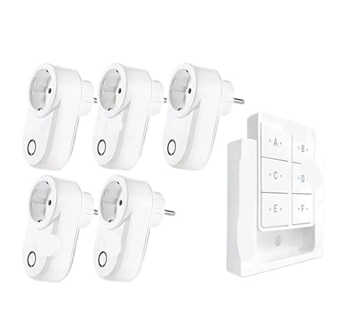 Prise de télécommande 15A 220V avec interrupteur magnétique et 5 prises pour maison