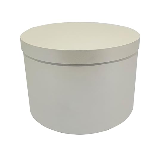 Caixa Cartonada Redonda P/Presente/utilitaria Tamanho 10x12 Colorplus:Branco