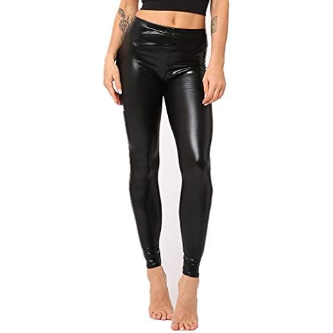 Legging Fioeyr effet mouillé noir Cover