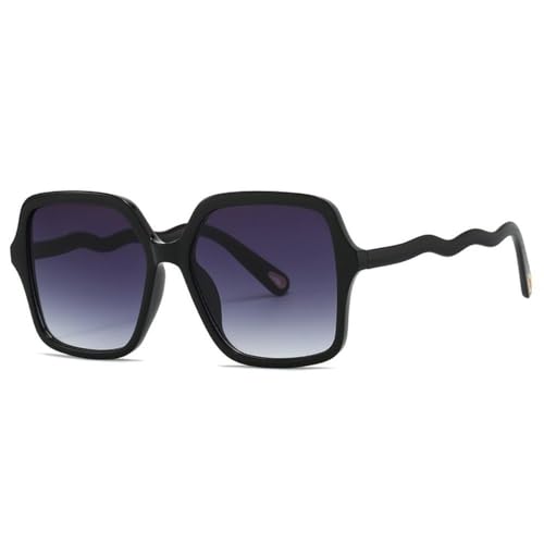 Lunettes de soleil rétro pour femmes grand cadre léopard UV400 pour voyage