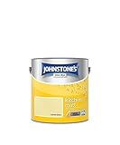 Johnstone's - Kitchen Paint - Lemon Daze - Matt Finish - Grease & Stain Resistant - Suitable for Kitchen Walls & Ceilings - Highly Durable - Low Odour - 12m2 Coverage per Litre - 2.5L