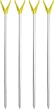 normani Rutenhalter V-Auflage Set - 4 Stück - aus 6063 Aluminium, Ruten- Angelauflage Rodpod Ersatz 75 cm Farbe Gelb