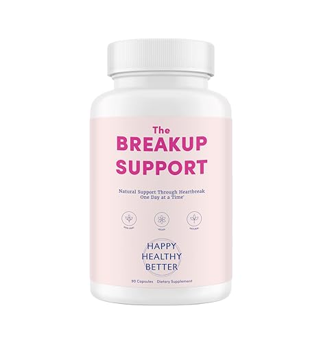 Happy Healthy Better The Breakup Support – Emotional Wellness & Stress Support Supplement | 90 Vegan Capsules | 45 Day Supply