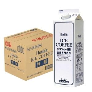 HOMER アイスコーヒー 無糖 1000ml 12本入 ホーマーの商品画像