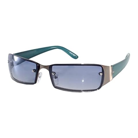Fa.Beau.Lux Slim Wraparound Rimless Sunglasses A194 (Large) | A312 (Medium) ((A312) Blue) Cover