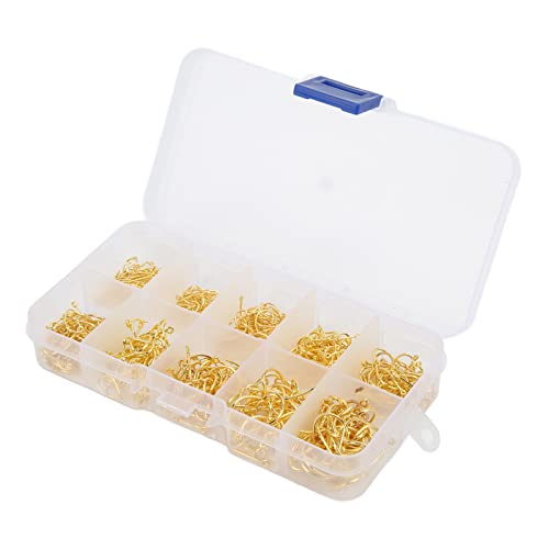 Gaeirt Karbonstahl-Angelhaken, Angelhaken-Set mit hoher Zähigkeit und Aufbewahrungsbox für Meerwasser – Bild 7