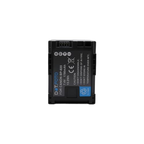 Batería recargable BP-820 de 7.4v con celdas de litio sin efecto memoria para Canon VIXIA 6
