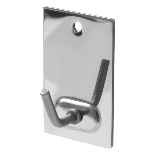 Amig - Pack de 30 Colgadores Multiusos Adhesivos o con Tornillos - Con Orificio para Taladrar - Fácil Instalación - No Dañan la Pared - Para Superficies Lisas - Acero Resistente - Cromado