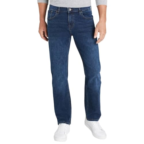 Chaps Men’s Slim Straight Fit Jeans (US, Waist Inseam, 40, 34, Regular, Regular, Bay Blue)