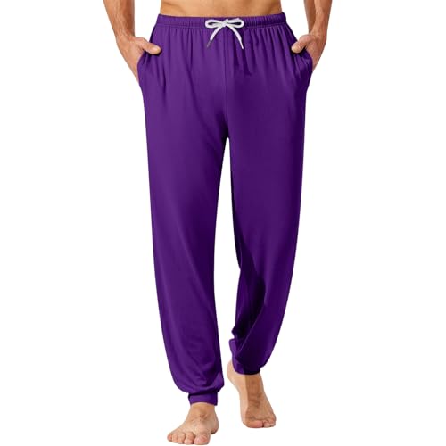 Mens Pajama Pants Soft Lounge Pajama Pants with big pockets for Men