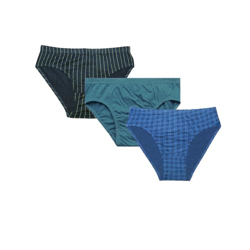 Image of Acumen Men's Underwear Briefs 3-Pack - 100% Combed Cotton, Anti-Bacterial Technology - Premium Ultrasoft Waistband