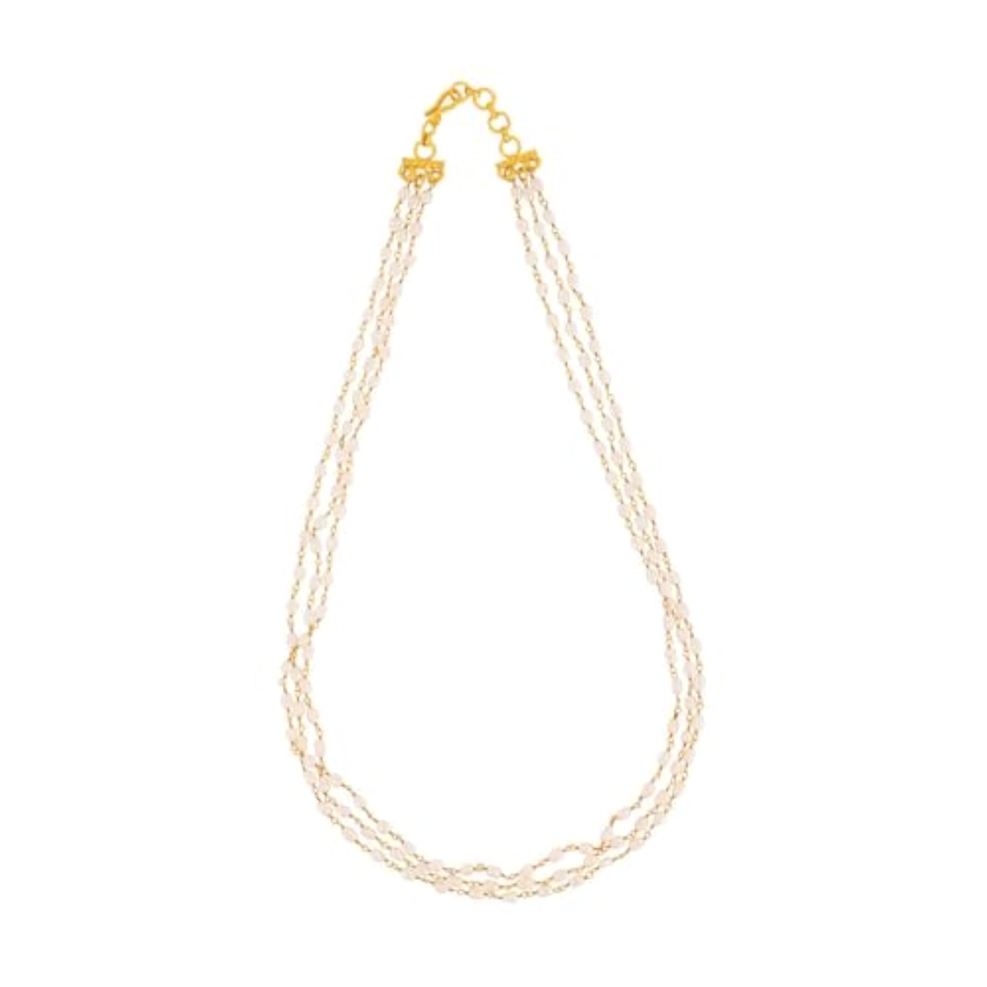 Gold Plated 92.5 Silver Temple Beaded Chain