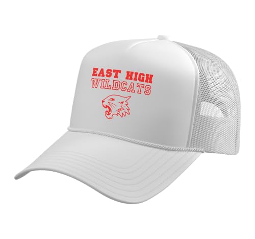 Disney Channel High School Musical East High Trucker Hat with Adjustable Mesh Back, White