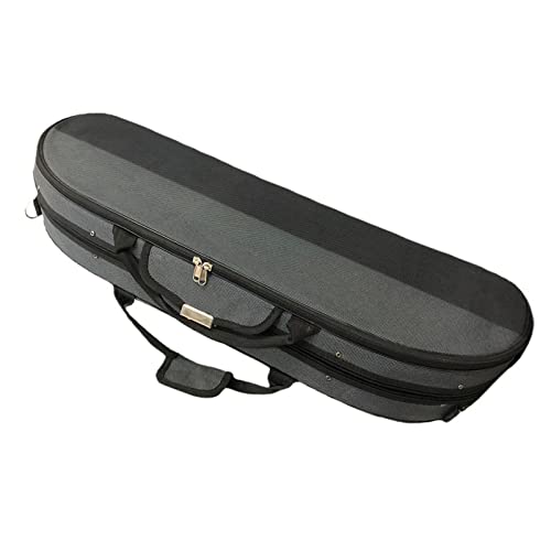 Estojo De Violino Tamanho 4/4 Em Forma De Meia-lua Resistente A Quedas Com Interior De Flanela Macia E Higrômetro Tamanho Completo Estojo de Violino