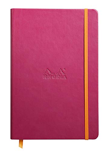 Rhodia Rhodiarama Webnotebook - Lined 96 Sheets - 5 1/2 X 8 1/4 - Raspberry Cover (118752C) #TOP20