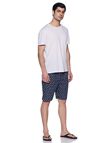 Image of Jockey 9005 Men's Super Combed Mercerized Cotton Woven Fabric Regular Fit Printed Bermuda with Side Pockets