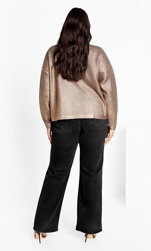 Image of City Chic Plus Size Jumper Iliana in Silver