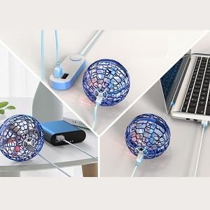 Image of Flying Orb Ball Toy | Magic Hand Controlled Hover Ball with LED Lights | USB Rechargeable Indoor Flying Spinner Toy for Kids & Adults (Multi Color, 1 Piece)
