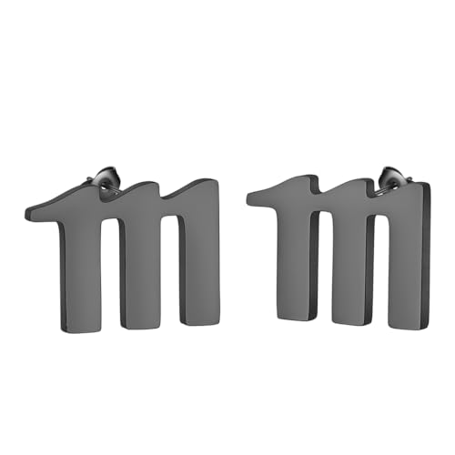 Boucles d'oreilles en acier inoxydable initiales géométriques pour homme et femme