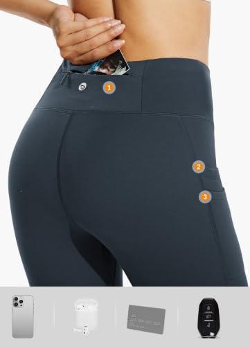 Image of baleaf Women's Fleece Lined Leggings Thermal Warm Winter Tights | 25 inch /27 inch, Water Resistant, Pockets, Running, Hiking, Yoga, Skiing, Travel, for Cold Weather, Leggings for Women