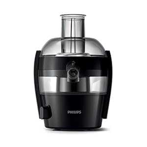 Philips Entsafter – 500W, 1.5L, HomeID-Rezepte-App, QuickClean (HR1832/00), 400 Watt, ‎1 Liter, 23 x 23 x 42 cm, Schwarz