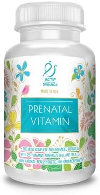 Actif Organic Prenatal Vitamin with 25+ Organic Vitamins, 100% Natural, DHA, EPA, Omega 3, and Organic Herbal Blend - Non-GMO, 90 Count image 5