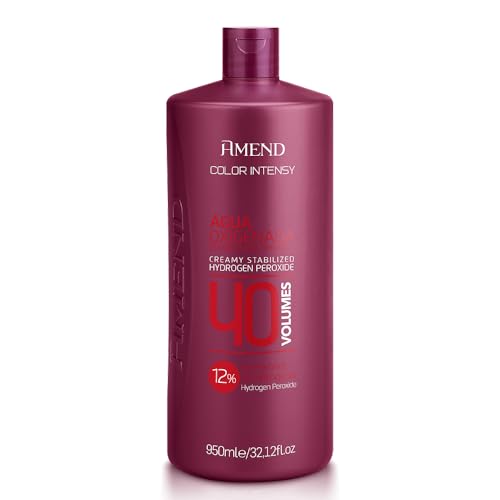 Água Oxigenada Cremosa Amend Color Intensy, Descolore E Auxilia No Tingimento Dos Cabelos, Uso Profissional, Promover A Oxidação Nos Processos De Coloração Ou Descoloração (40 volumes, 950ml)