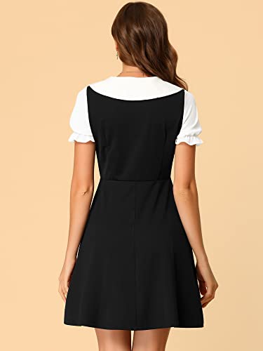 Vestido de mujer formal informal con cuello contraste para oficina y cenas 5