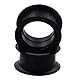 Longbeauty 2er Set Schwarze Silikon Tunnel Plugs Ohr Piercing 12mm Hart Piercing Schmuck