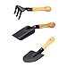 TOYANDONA 3Pcs Ensemble D'outils de Jardinage pour Enfants Mini-Pelle Râteau Pique Bonsaï Outils de Plantation Jouets Éducatifs
