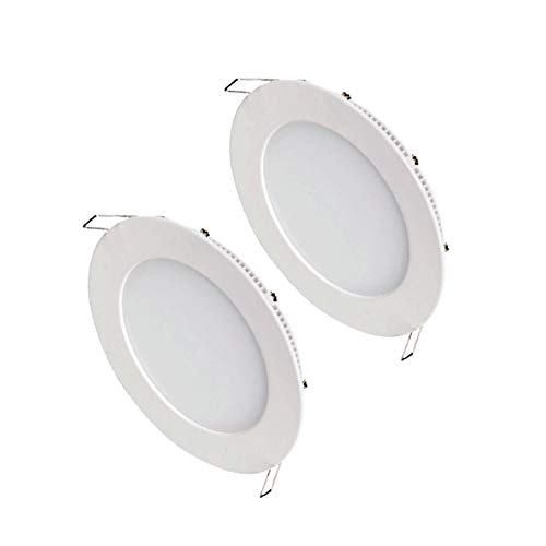 PACK 2 Led downlight empotrable 18w 1350lm 6000k Marco aluminio blanco Alta calidad Cover
