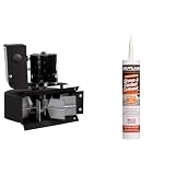 Tjernlund AD-1 Auto Draft Stove Blower Model & Rutland Stove Gasket Cement Black 10.3 Oz Cartridge - 78