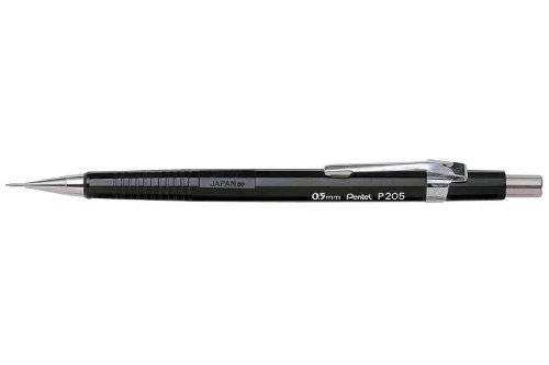 Pentel – Juego de 8 portemines P 205 para minas 0,5 mm negro
